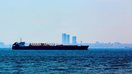 The Freighter in Bosphorus Strait, Istanbul, Turkey