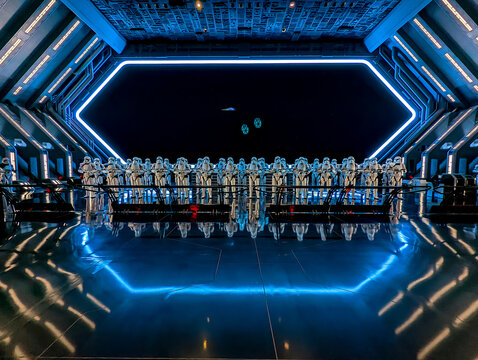 Stormtroopers in Rise of the Resistance Star Wars ride