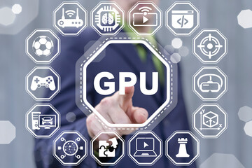 GPU Graphics Processing Unit Computer Smartphone Electronic Technology. Graphic Nano Processor...
