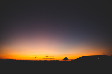 sunset in the mountains