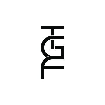 tgf letter original monogram logo design