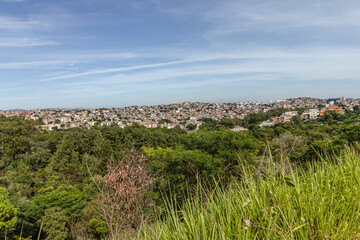 Fototapeta na wymiar panoramic view of the city of Belo Horizonte seen from the top of Barreiro, State of Minas Gerais, Brazil