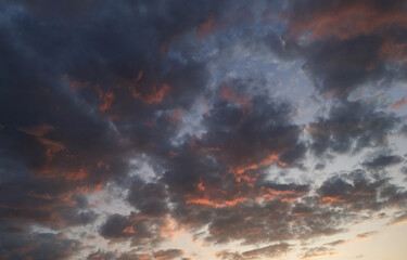 Fototapeta premium sky with clouds at dusk