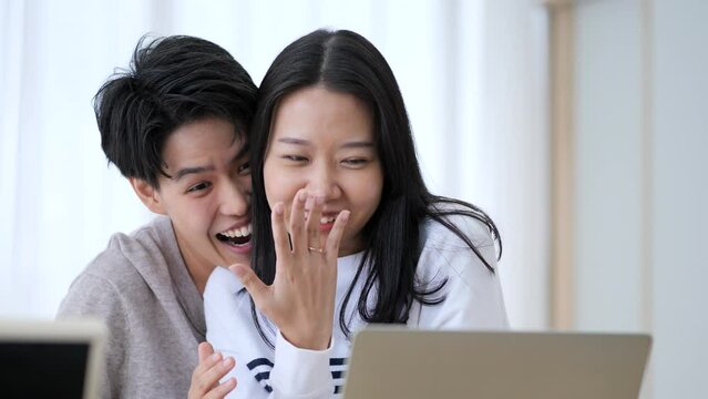 Life style of lesbian couple in bedroom