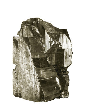 the pyrite, crystalline mineral isolated