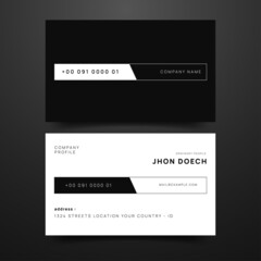 simple modern, gradient black and white business card template