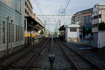 Fototapeta premium looking down traintracks