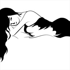 Sleeping women icon vector illustration design