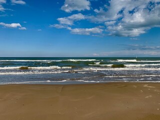 Spiagga di San Lorenzo - Strand in Vieste an der Adria in Apulien - Italien - Blick auf das Meer 