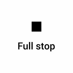 Full stop in English grammar vector illustration