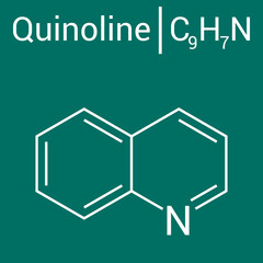 chemical structure of quinoline (C9H7N)