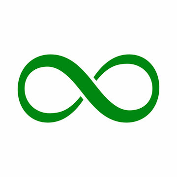green infinity symbol (∞) in mathematics
