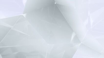 Artificial Intelligence, Quantum Computing Concept. White Tech Background. 3D Render.