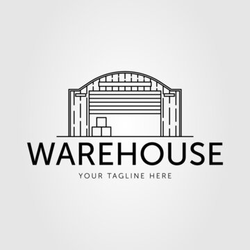 store warehouse or storehouse or stockroom logo vector illustration design