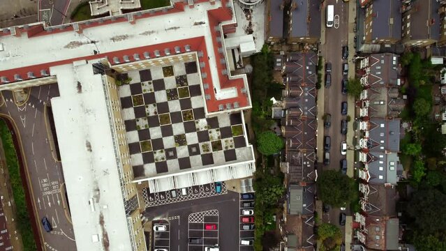 Drone view of the Latitude Building in South London.