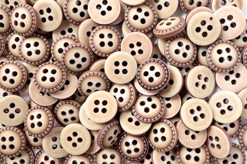Buttons background, Sewing buttons on white background. concept craft and needlework.