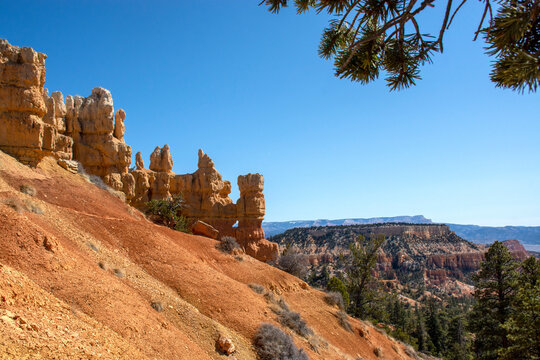 Bryce canyon, Utah, USA, hoodoos and rock formations