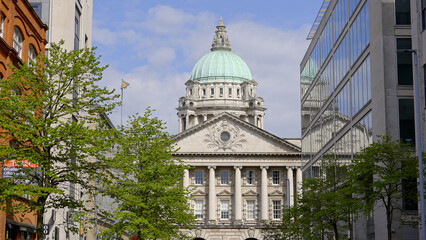 Fototapeta premium Belfast City Hall in the city center - Ireland travel photography