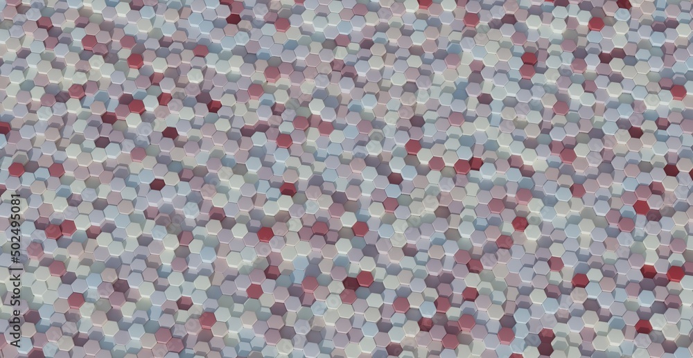 Aufkleber soft beauty multi color toy background wallpaper collection hexagonal pattern.3d render image with t