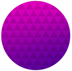 circle shape with triangle shape inside and with violet or purple colour gradient