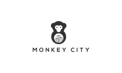 Monkey logo design vector templet, 