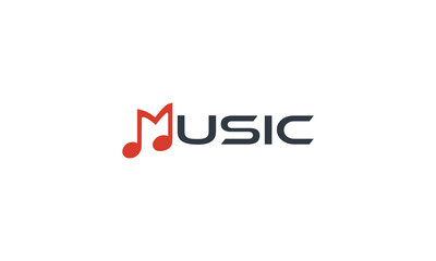 Music logo design vector templet, 