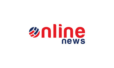 Online news logo design vector templet, 