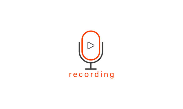 Recording Logo Design Vector Templet, 