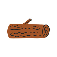 Log icon. Hand drawn flat style. Vector illustration.