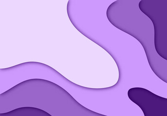 Stylish Modern 3D Paper Cut Art Template with Abstract Curve Shapes Background for Flyer, Banner, Presentation and Poster