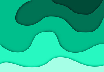 Stylish Modern 3D Paper Cut Art Template with Abstract Curve Shapes Background for Flyer, Banner, Presentation and Poster