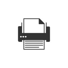Printer or Fax Related Glyph Icon.