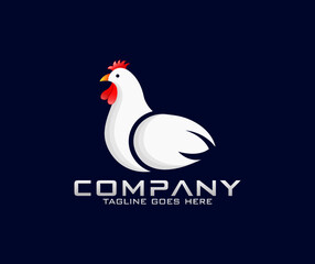 Fototapeta na wymiar Chicken Logo Design Chicken Logo Template Modern Design Flat Logo Vector Illustration