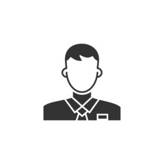 Business man related vector line icon.