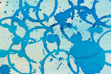 blue watercolor circles pattern background texture