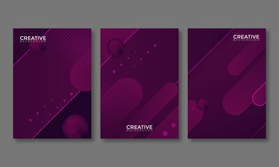 Set of abstract round shape graphic elements on colourful background for Brochure, Flyer, Poster, leaflet, Annual report, Book cover, Graphic Design Layout template, A4 size
