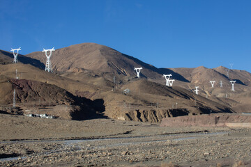 Power Pylons at high altitude in the Himalayan region