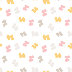 Minimalistic seamless pattern. Simple organic shape