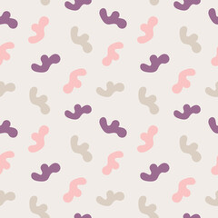 Minimalistic seamless pattern. Simple organic shape