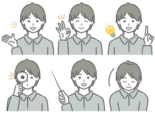 解説する若い男性