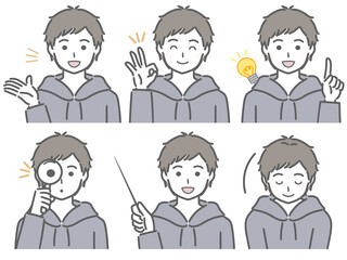 解説する若い男性