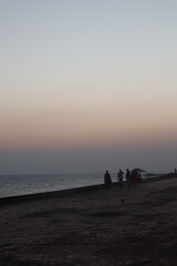 Fototapeta na wymiar Sunset in kanyakumari beach