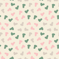 Minimalistic seamless pattern. Simple organic shape