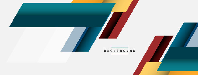 Vector background. Abstract overlapping color lines design with shadow effects. Illustration for wallpaper banner background or landing page