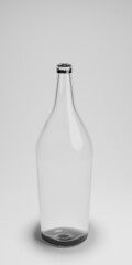 Colorful empty bottles on a white background. Mock-up bottles for your Product , 3D rendering