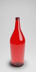 Colorful empty bottles on a white background. Mock-up bottles for your Product , 3D rendering