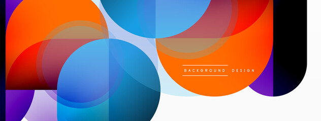 Creative geometric wallpaper. Minimal circle triangle and square line abstract background. Vector illustration for wallpaper banner background or landing page