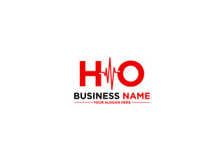 Letter HO Logo Icon, Colorful Ho oh Medical Logo Letter vector for smart digital medical or doctors