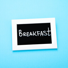 Healthy breakfast on colourfull background.