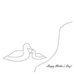 Naklejka na ściany i meble Happy mothers day card vector illustration